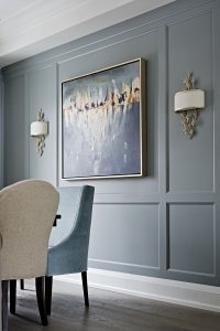 Interior Design Dining Room Blue Accent Wall