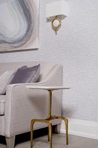 Interior Design Pink Wallpaper Study Room
