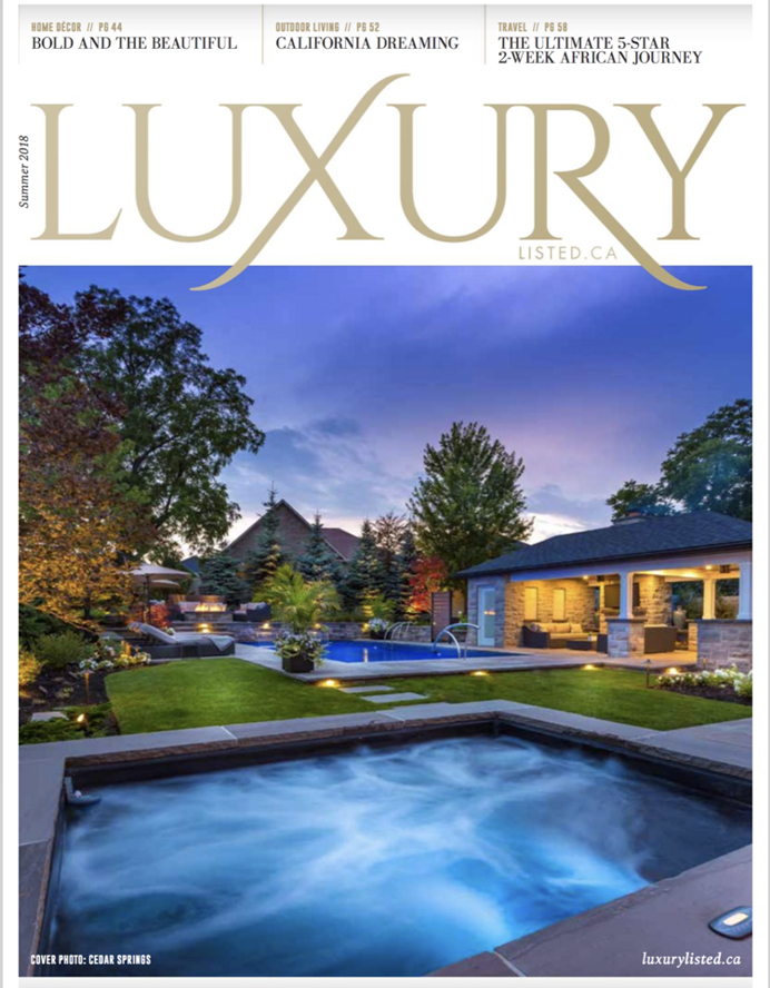 Pizzale Interior Design Oakville Luxury magazine summer 2018 cover
