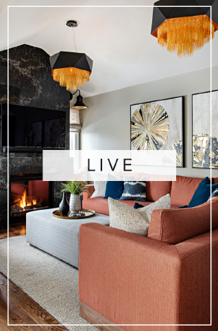 living room interior designer Pizzale Design Oakville
