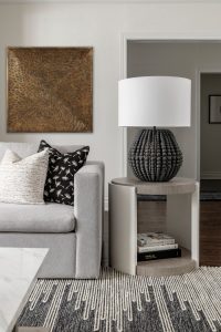 Living room Interior Design Oakville with coffee table