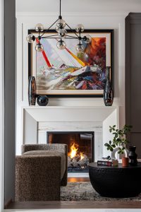 Home Office Interior Design Oakville fireplace